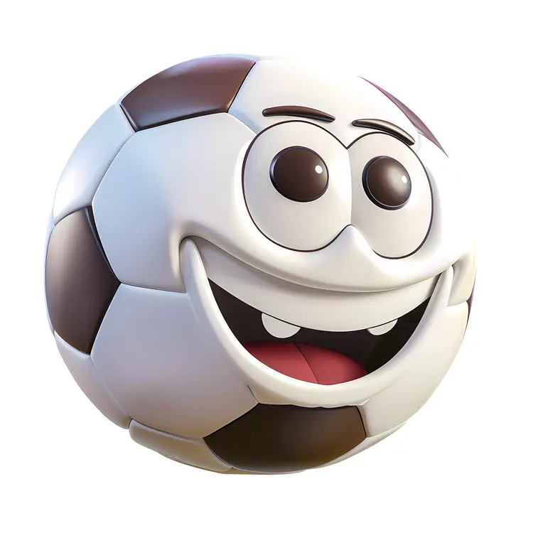 Smiling Cartoon Soccer Ball