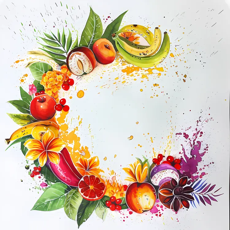 Colorful Fruit Wreath