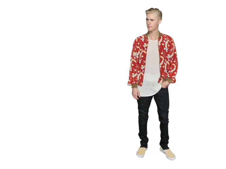 Person in Red Jacket with Casual Outfit