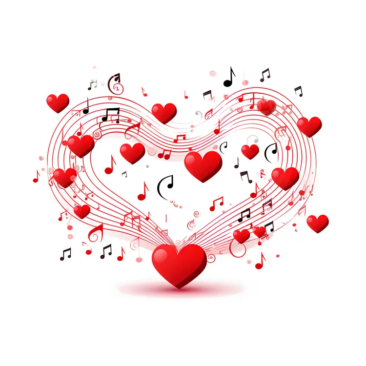 Heart with Music Notes