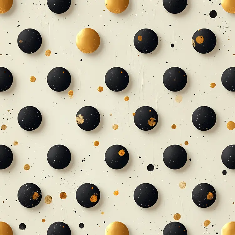 Black and Gold Dots Pattern