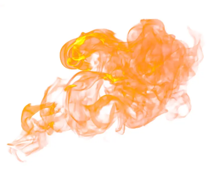 Orange Smoke on Transparent Background