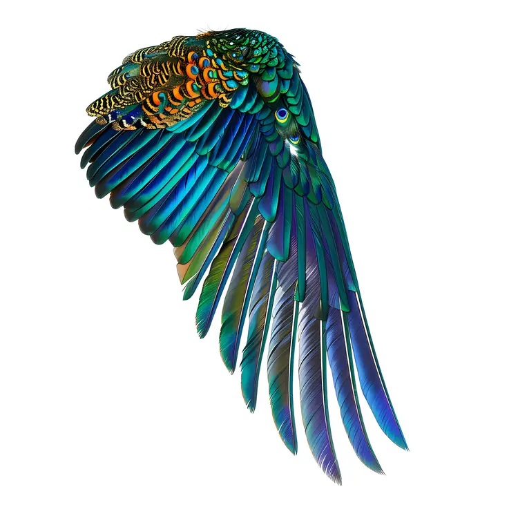 Vibrant Bird Wing Illustration