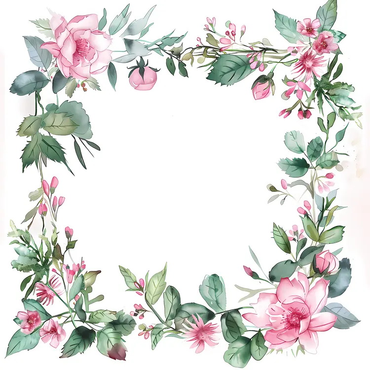 Elegant Floral Frame