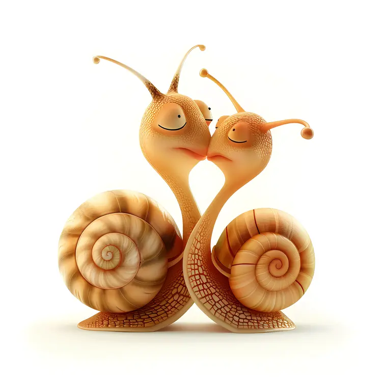 Cute Kissing Snails