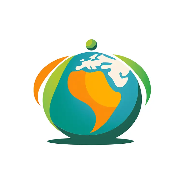 Earth with Person Illustration