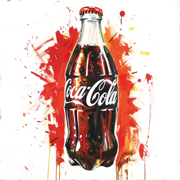 Coca-Cola Bottle with Splash