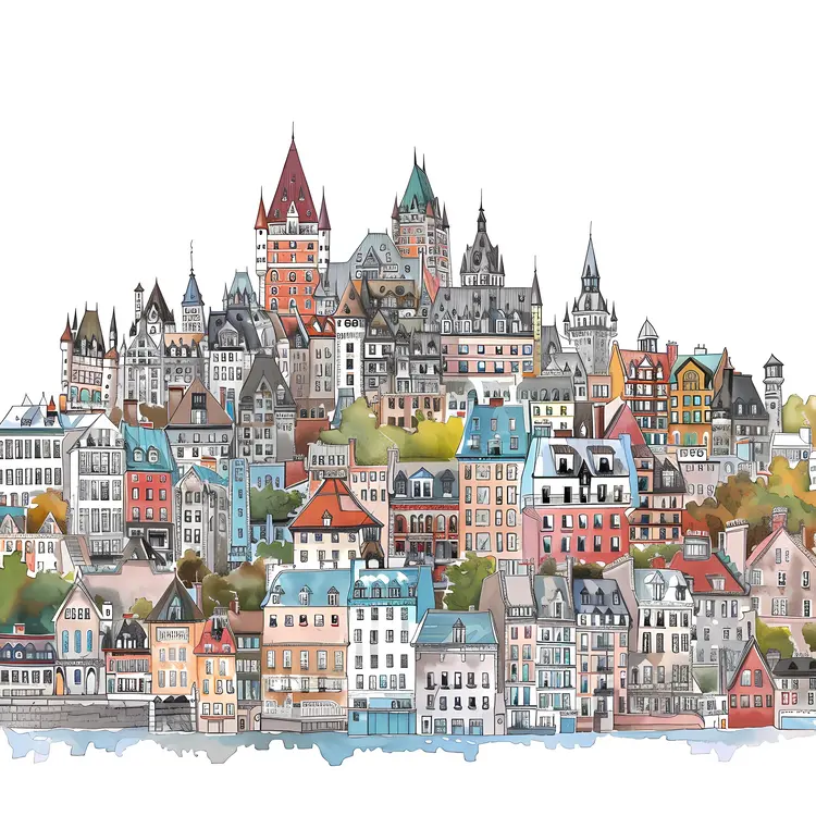 Colorful Cityscape Illustration