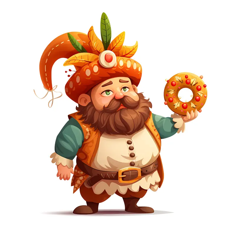 Decorative Chef Holding a Donut