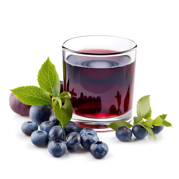 Fresh Blueberry Juice with Berries