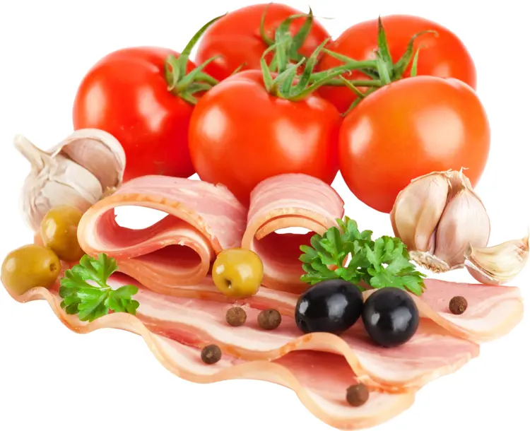 Bacon with Fresh Tomatoes and Herbs