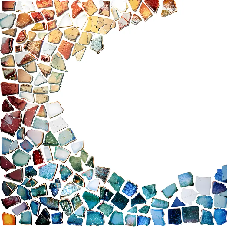 Gradient Colorful Mosaic Frame