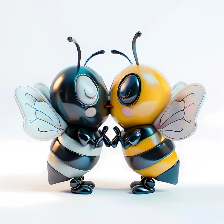 Cute Bees Illustration