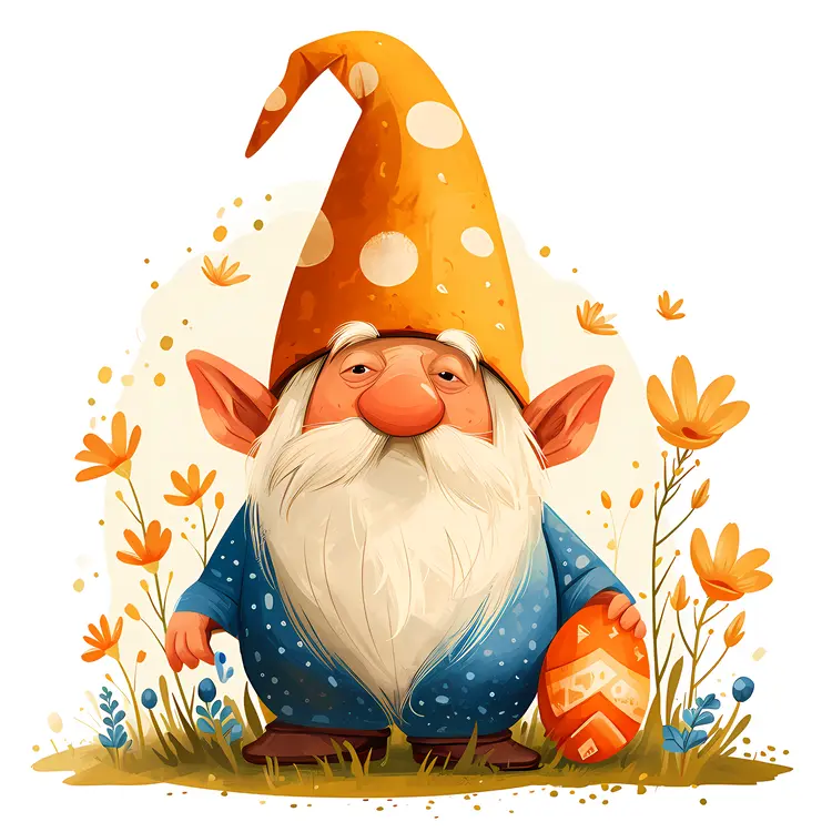 Gnome with a Single Easter Egg