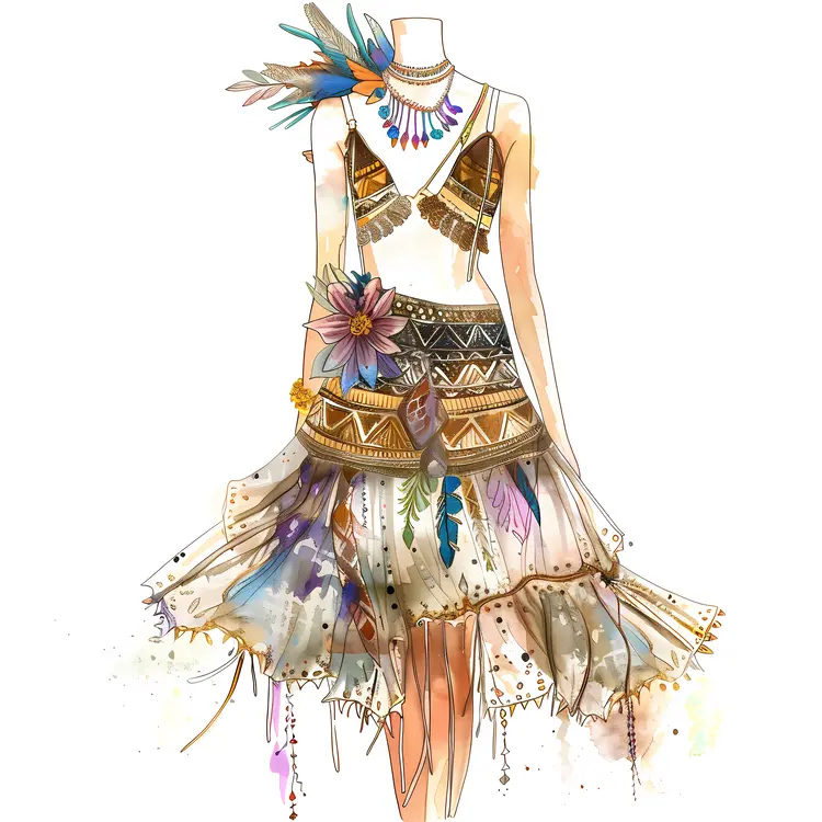 Boho Tribal Dress