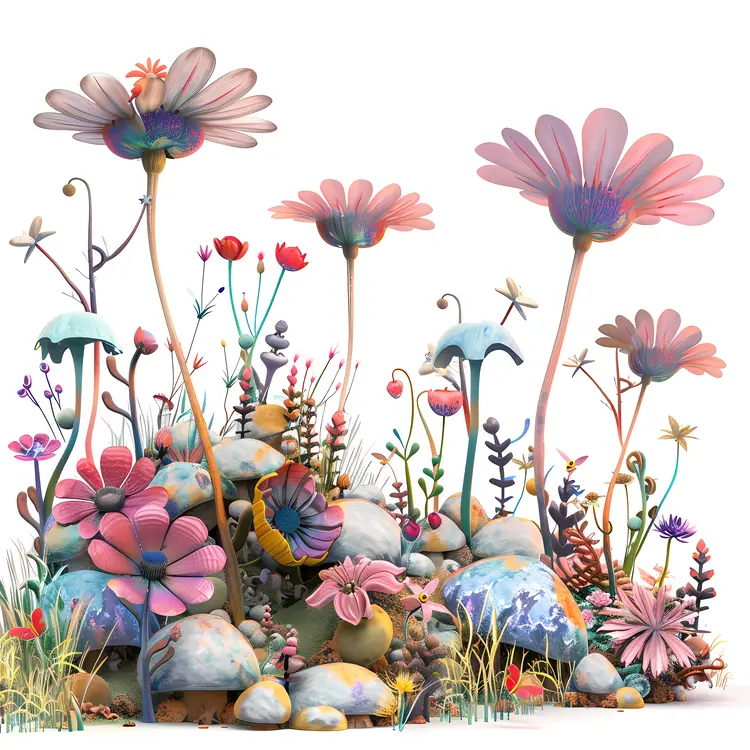 Colorful Flowers in Garden