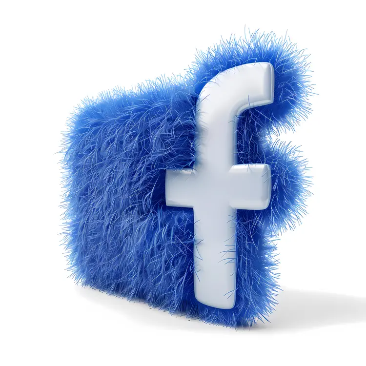 Furry Facebook Icon in Blue