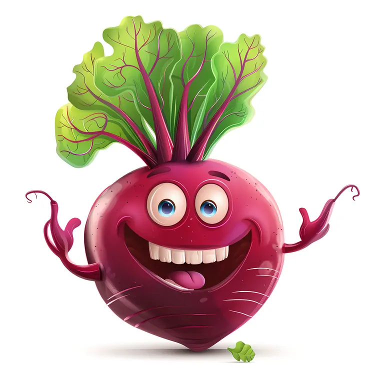 Happy Beetroot Cartoon