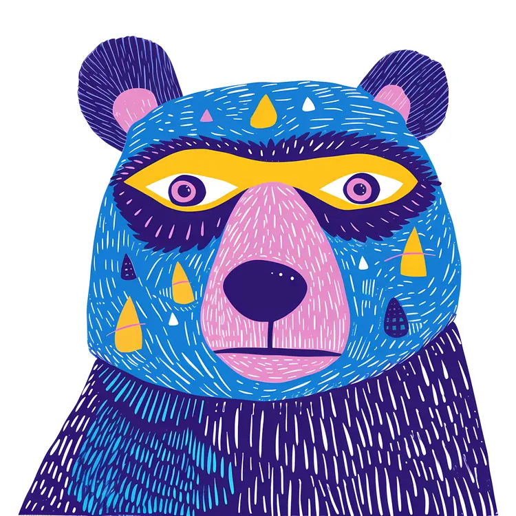 Colorful Bear Illustration