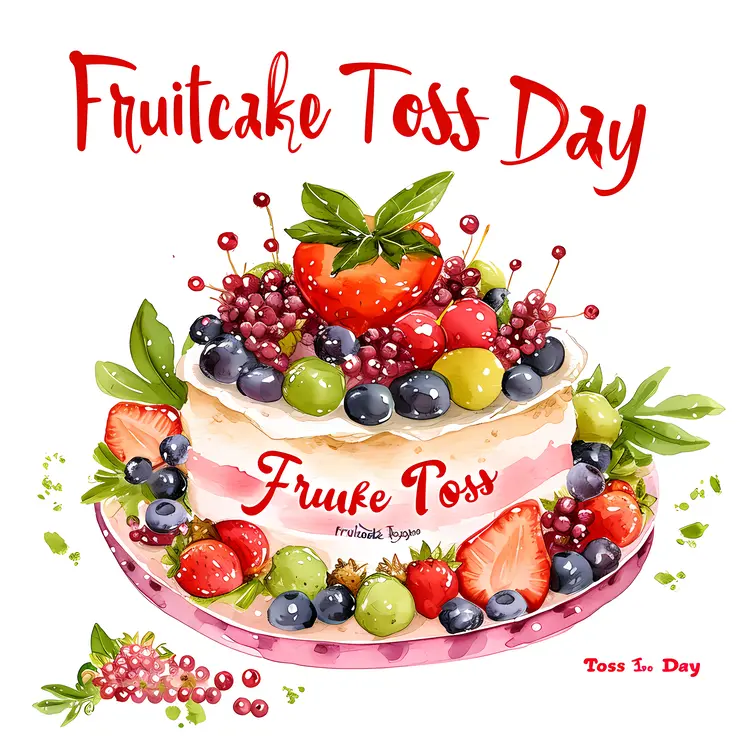 Fruitcake with Fresh Fruits for Toss Day