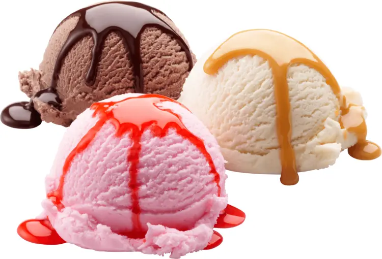 Delicious Ice Cream Scoops with Toppings