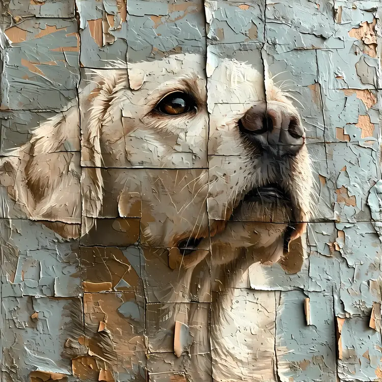 Mosaic Labrador Retriever Art