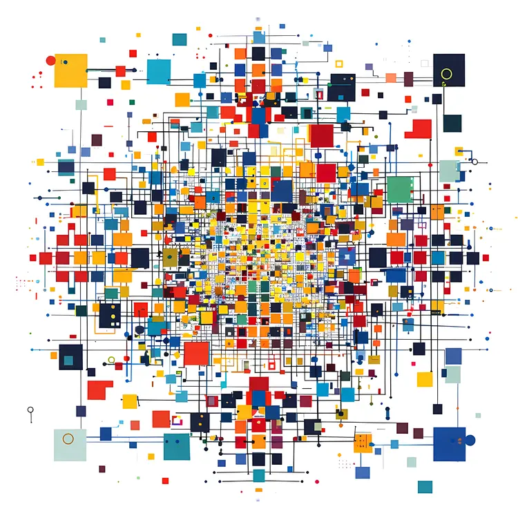 Colorful Abstract Squares Pattern