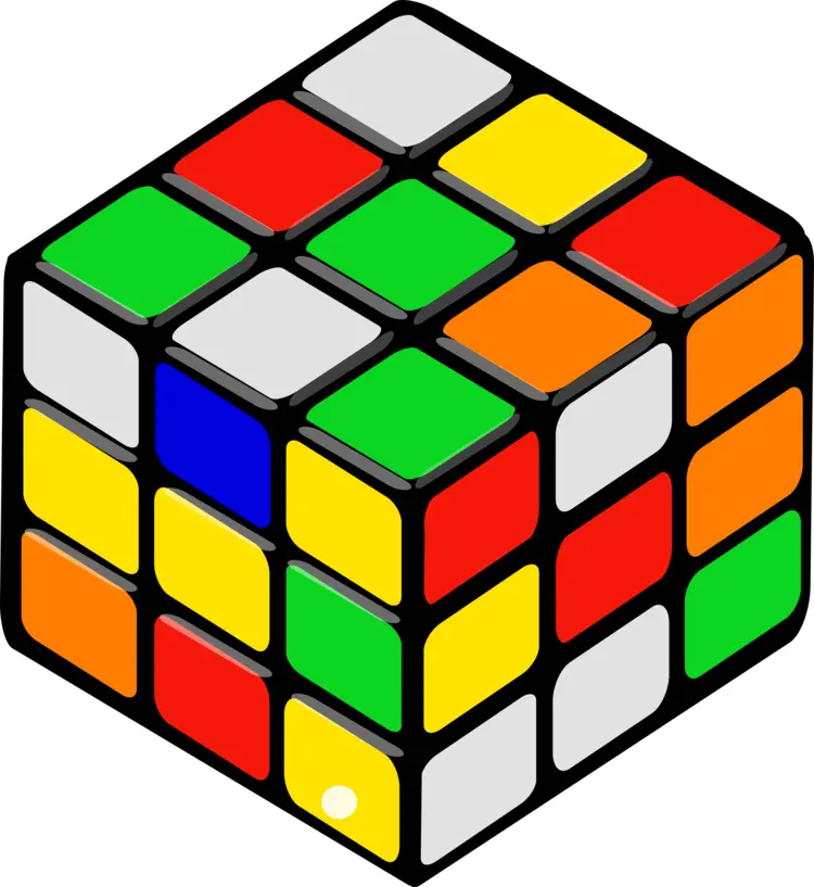 Colorful Rubik's Cube Puzzle