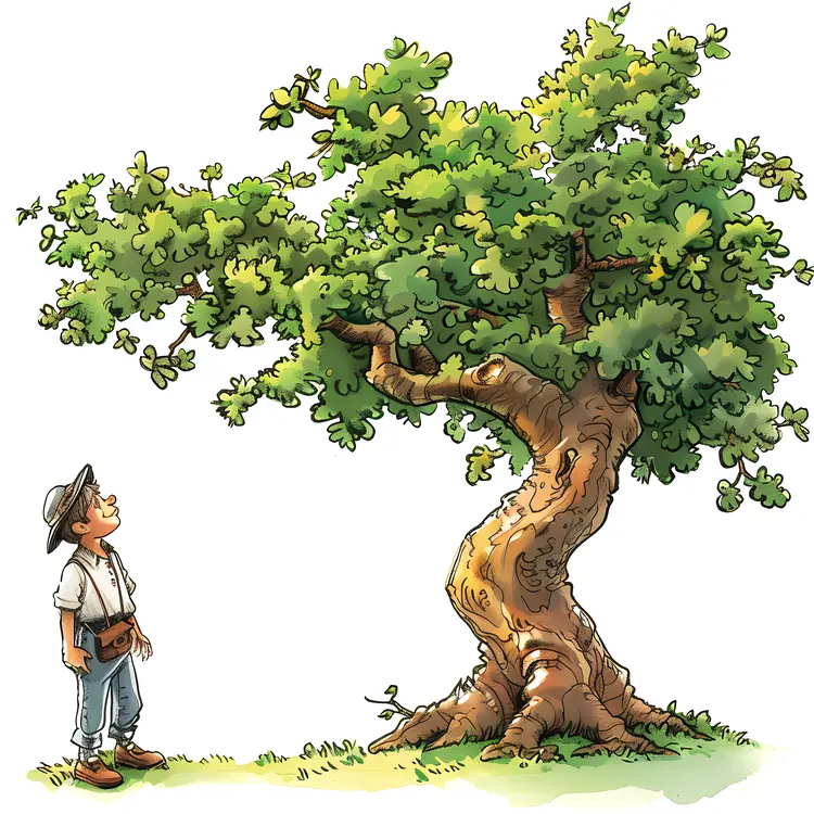 Man Observing a Tree