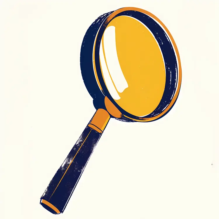 Vintage Magnifying Glass Illustration