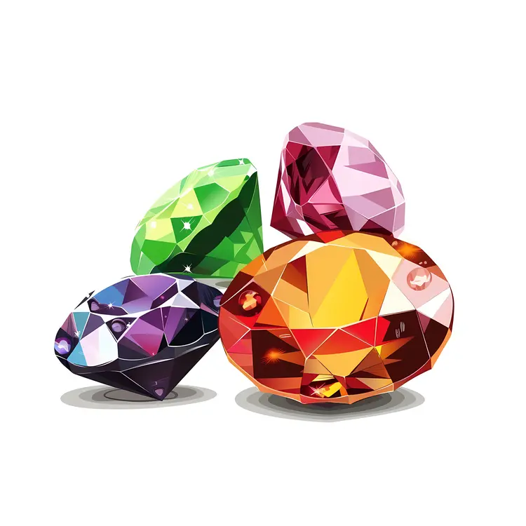 Colorful Gems Illustration