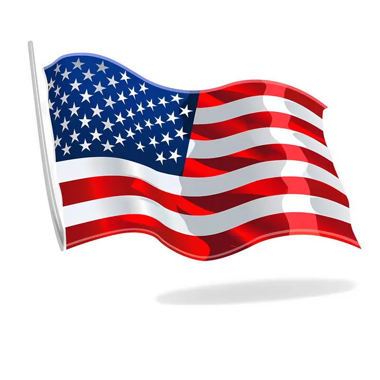 Waving American Flag