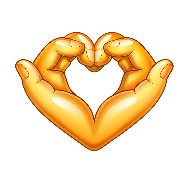 Heart Shape Hands Cartoon
