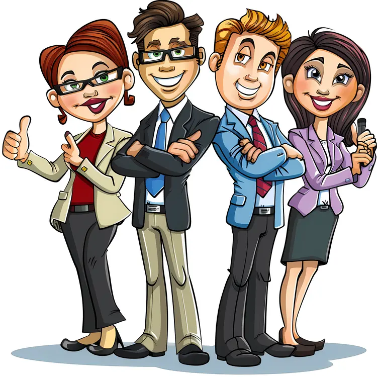 Professional Business Team Illustration