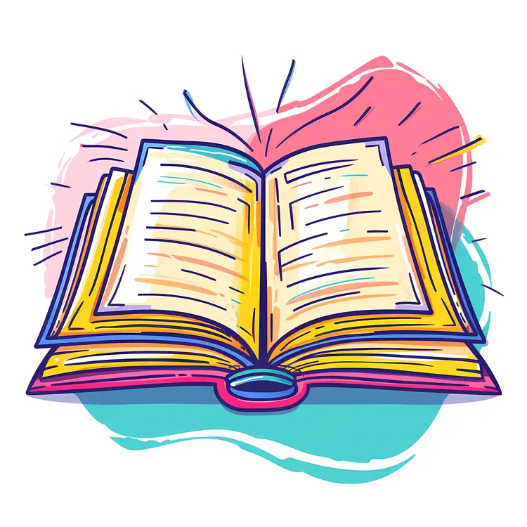Colorful Open Book Illustration