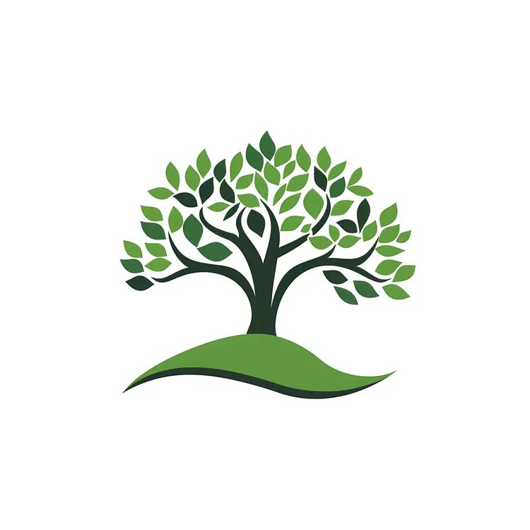Green Tree on a Hill