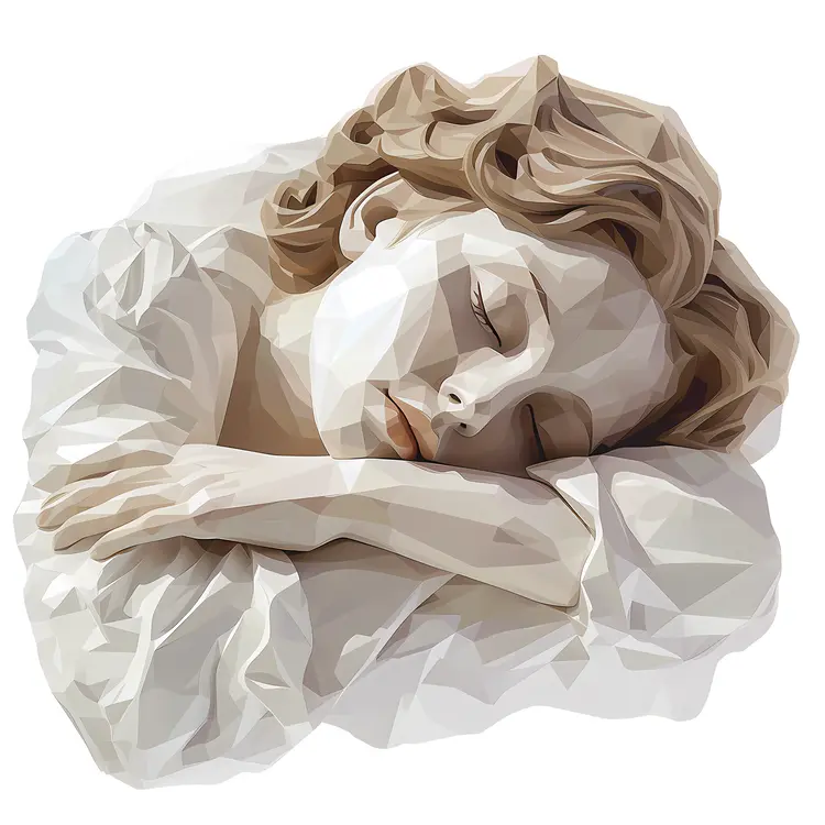 Artistic Representation of a Sleeping Woman