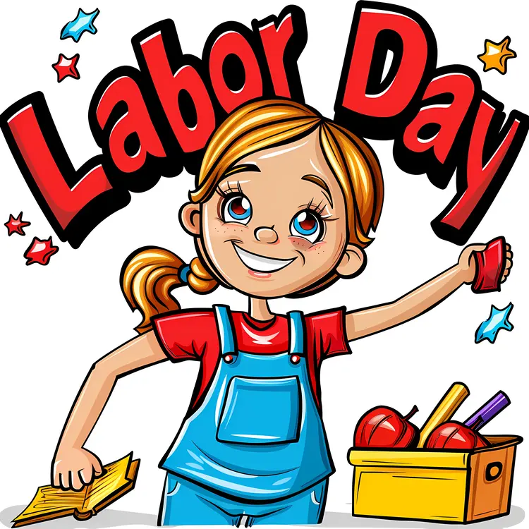 Labor Day Celebration with Girl