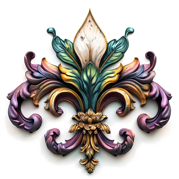 Elegant Colorful Fleur-de-lis