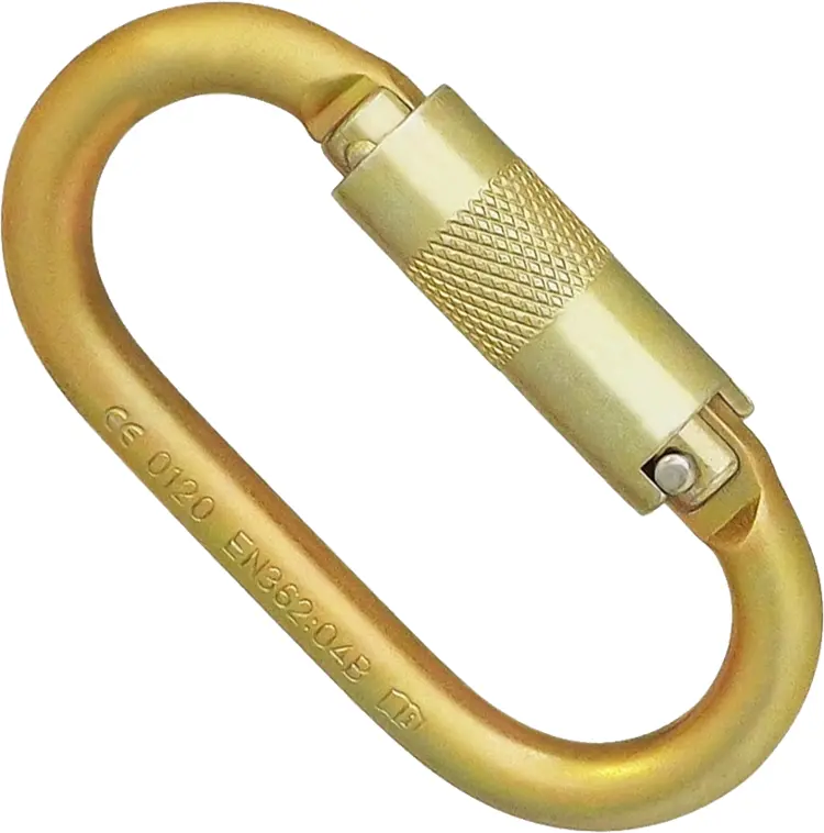 Gold Metal Carabiner for Climbing