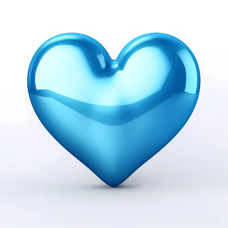 3D Blue Heart