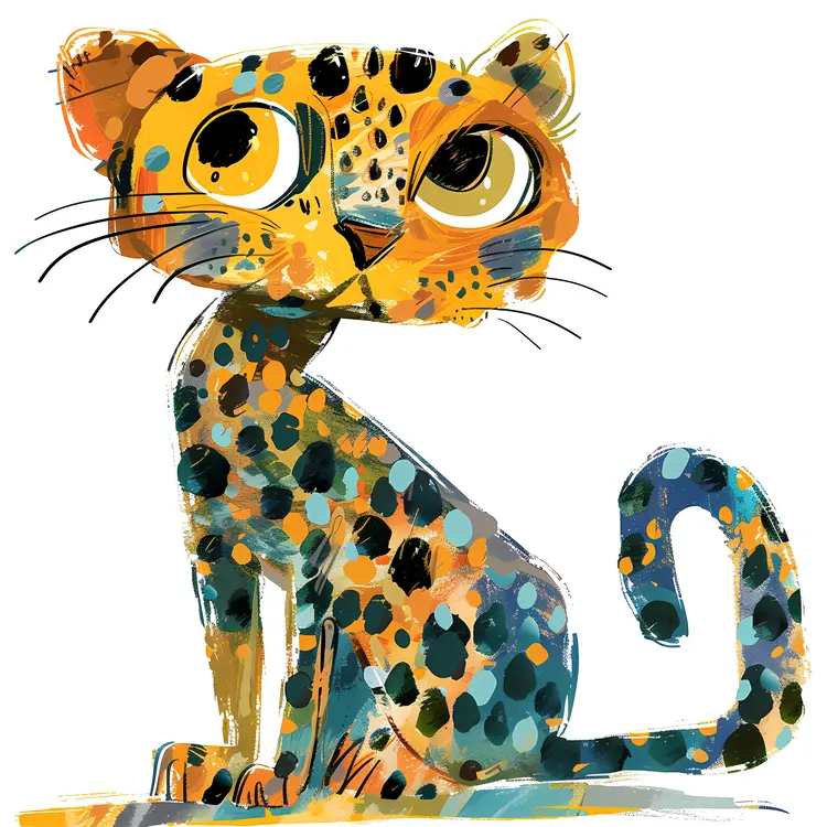 Artistic Leopard Illustration