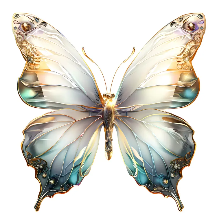 Elegant Gradient Butterfly Art