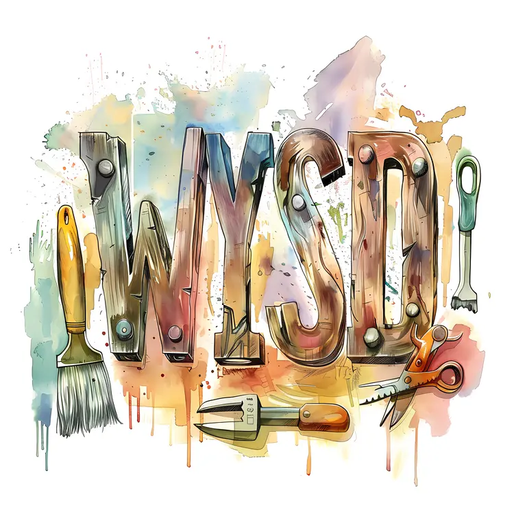 WYSD Tools with Artistic Background