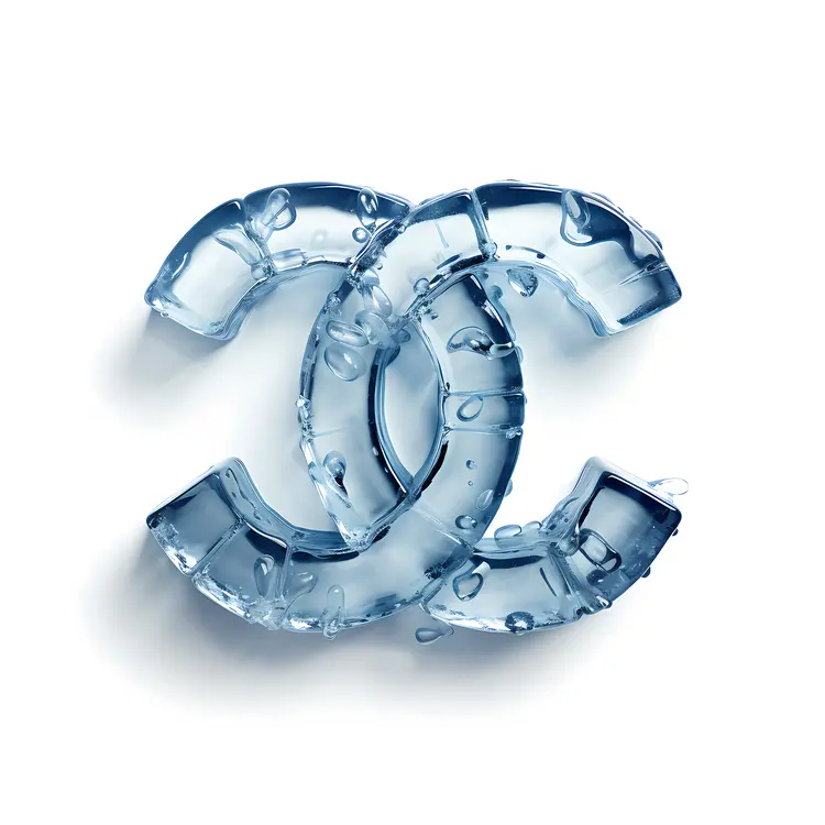 Chanel Logo with Ice Effect