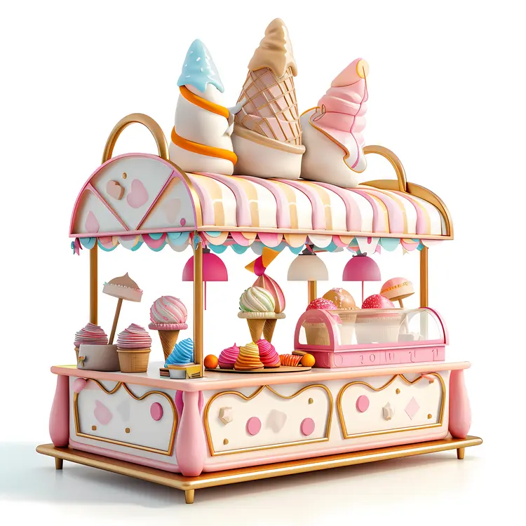 Colorful Ice Cream Stand