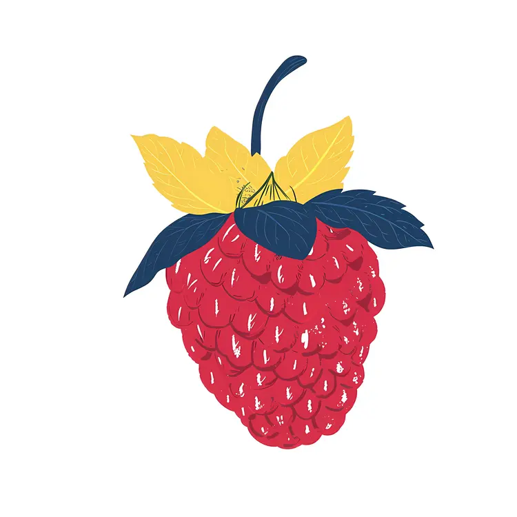 Illustrated Red Raspberry