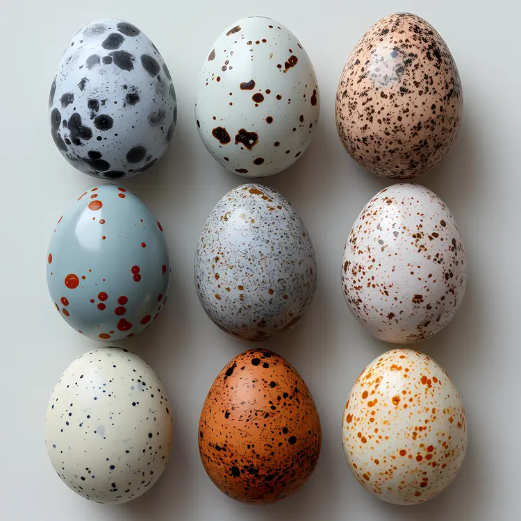 Variety of Speckled Decorative Eggs