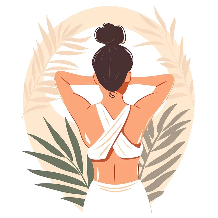 Woman Stretching in Spa
