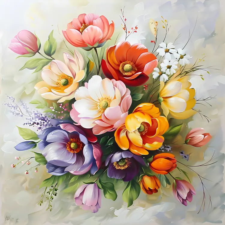 Vibrant Bouquet of Colorful Flowers